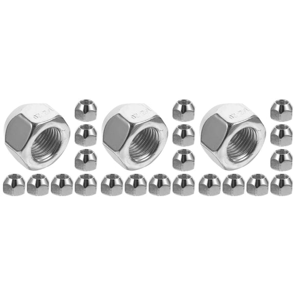 30 pcs Wheel Lug Nuts Trailer Camper Tire Nuts Replacement Automotive Supplies 1/2-20