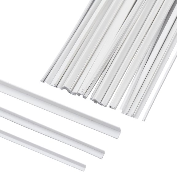 30 pieces of plastic profile bars in 3 sizes, right angle bars, 250 long, white polystyrene rods with widths of 2.5, 4.5, and 5.5, used for architectural model making