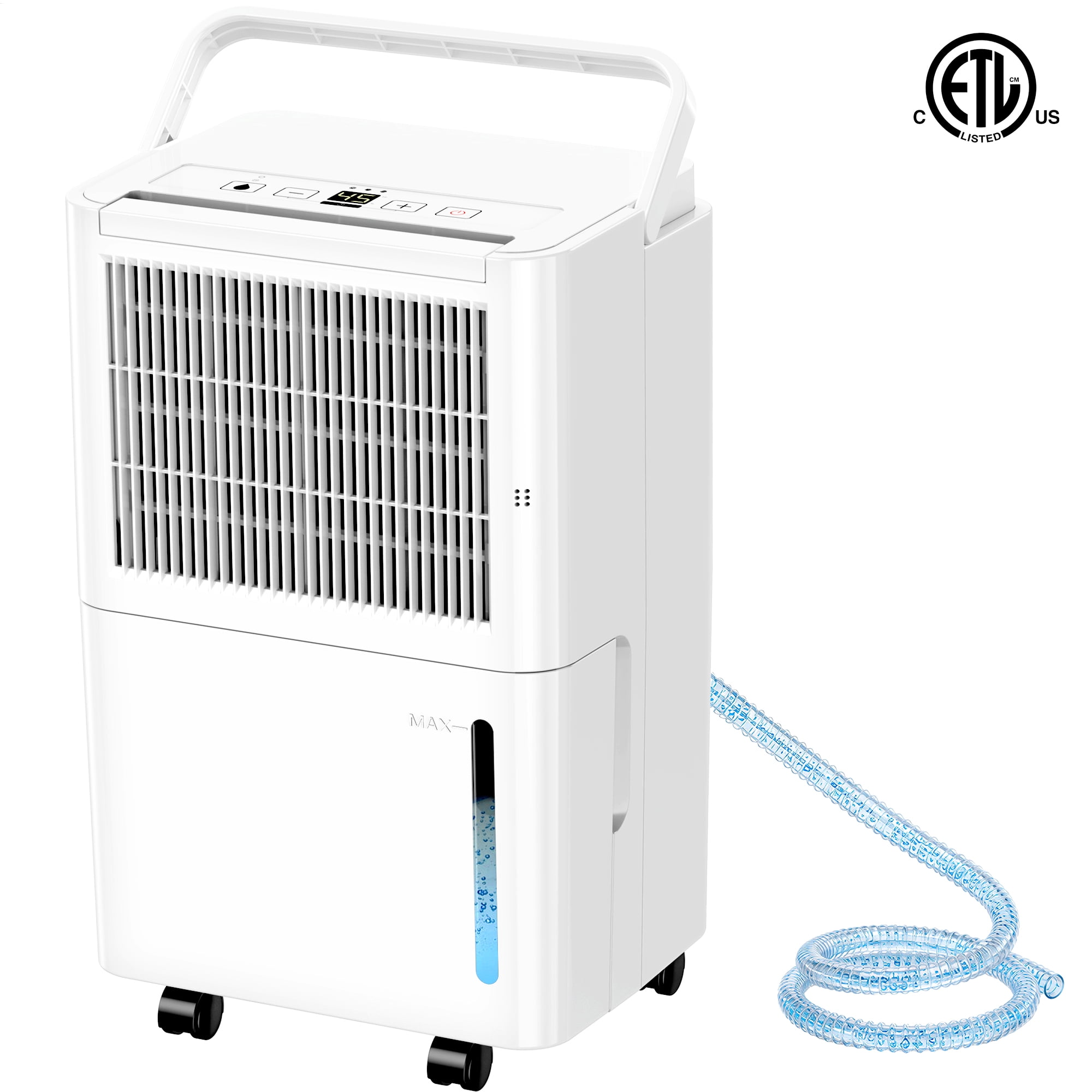 30 pt. 2000 sq.ft. Dehumidifier for Home with Bucket, Drain Hose in White, Auto-defrost