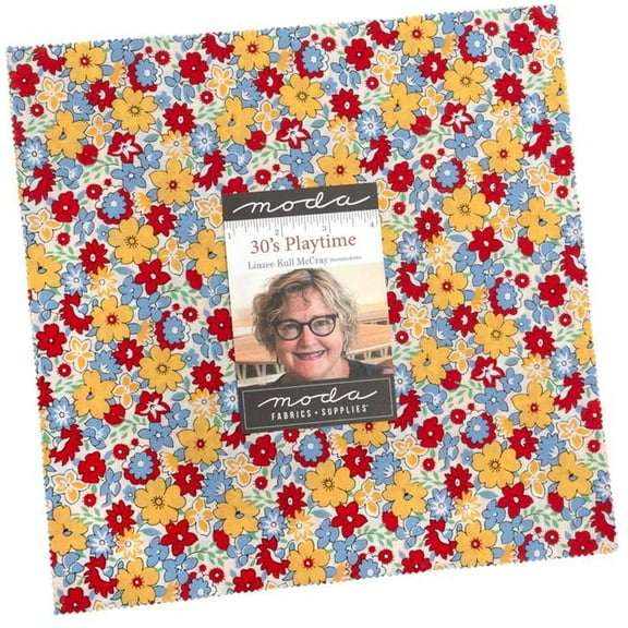 30's Playtime 2025 Layer Cake by Linzee Kull McCray, 42 10-inch Precut Fabric Quilt Squares