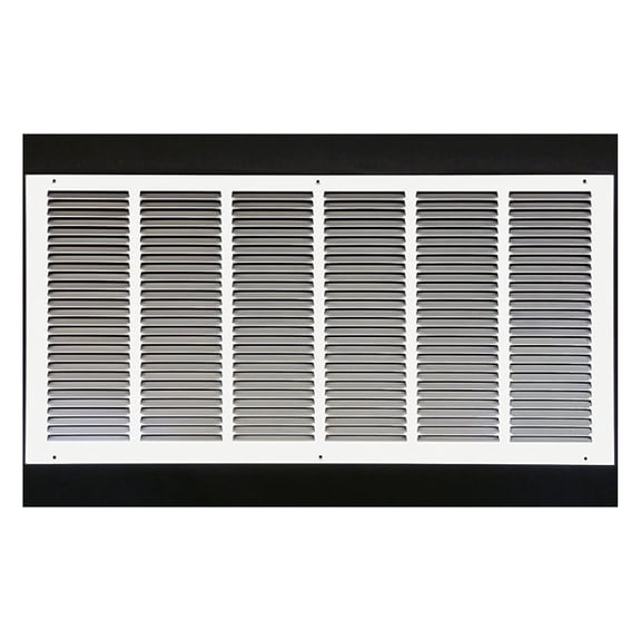 30"w X 14"h Steel Return Air Grilles - Sidewall and Ceiling - HVAC Duct Cover - White [Outer Dimensions: 31.75"w X 15.75"h]