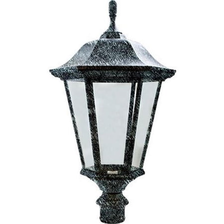 30 watt LED 85-265 V Large Post Top Fixture with Clear Glass, Black & Verde Green