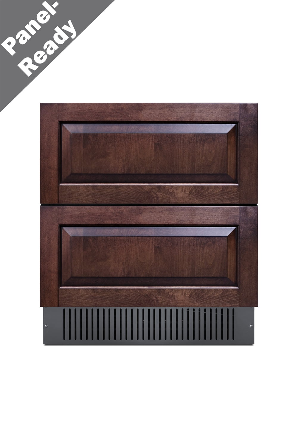 30" wide 2-drawer built-in undercounter all-refrigerator designed for indoor or outdoor use with panel-ready fully finished stainless steel drawer fronts, approved for residential and commercial use