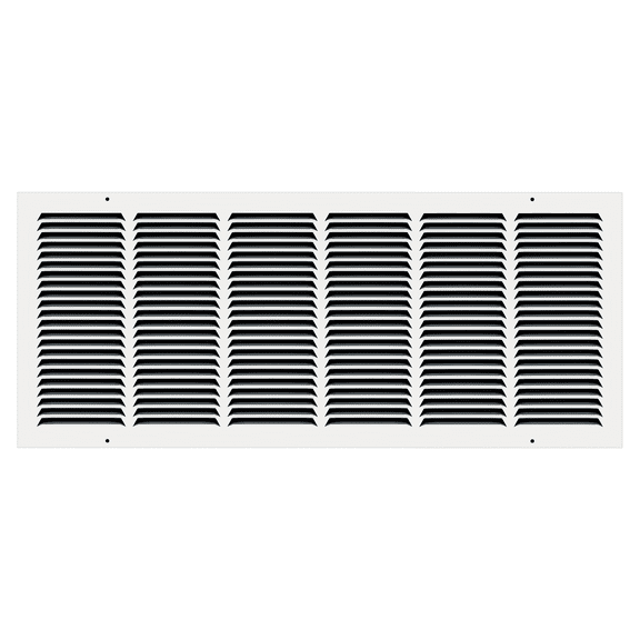 30" x 12" TruAire White Steel Wall Return Air Grille