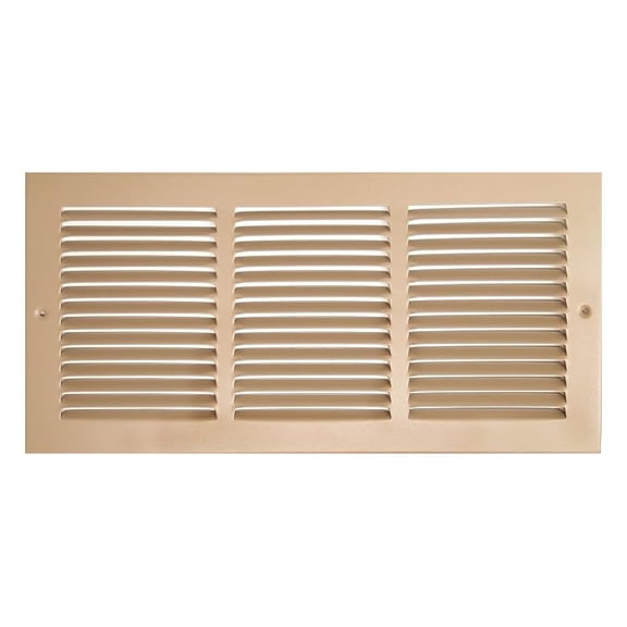 30'' x 16'' [Duct Opening] Flat Stamped Steel Return Air Grille - Sidewall and Ceiling - HVAC Vent Duct Cover - Brown [Outer Dimensions: 31.75''w X 17.75''h]