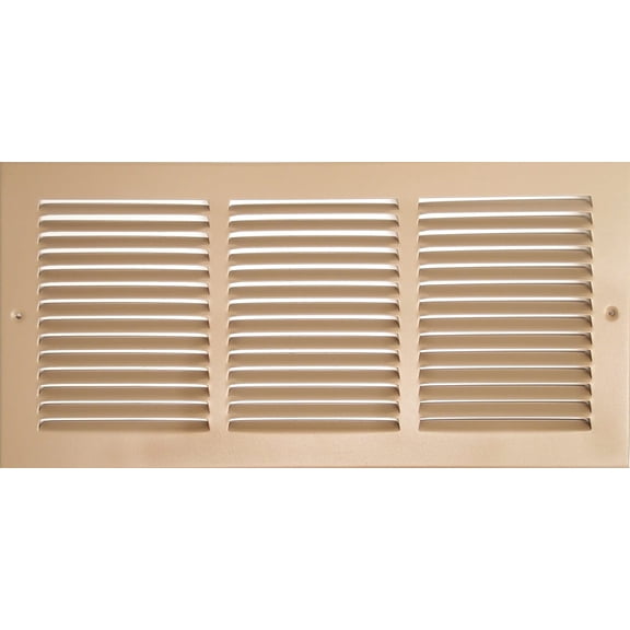 30'' x 16'' [Duct Opening] Flat Stamped Steel Return Air Grille - Sidewall and Ceiling - Brown [Outer Dimensions: 31.75''w X 17.75''h]