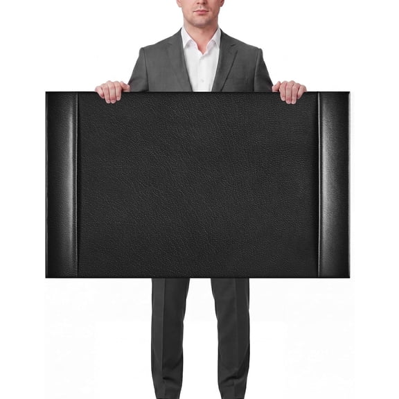 30 x 18 Inch Leather Desk Pad Protector with Side Rails, Executive Office Desk Mat for Home Workspace, Writing Surface, Mouse & Keyboard Pad, Elegant Gift for Men Dad Husband
