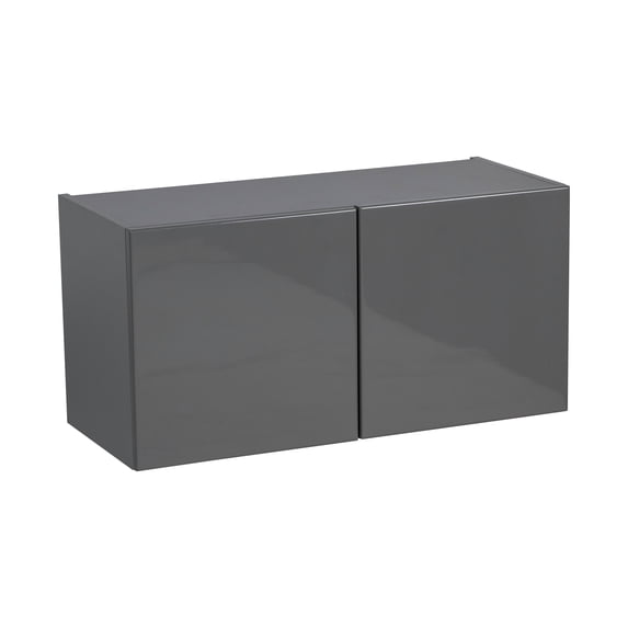 30" x 18" Wall Cabinet-Double Door-with Grey Gloss door