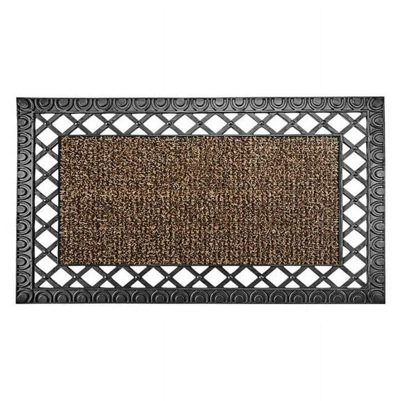 30 x 18 in. French Quarter Style Astroturf Rubber Doormat, Sandbar