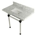 thumbnail image 1 of 30 x 22 Bathroom Vanity with Sink & Acrylic Feet Combo - Carrara Marble & Matte Black - 36 x 11.3 x 22 in., 1 of 1