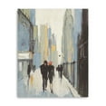 thumbnail image 1 of 30" x 24" Watercolor Walk in the City Canvas Wall Art, 1 of 5