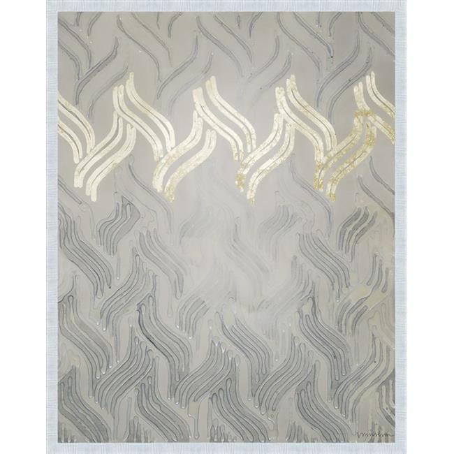 Chenille I Silver Framed Geometric Art Print 30" x 24"