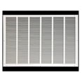 thumbnail image 1 of 30'' x 25'' [Duct Opening] Flat Stamped Steel Return Air Grille - Sidewall and Ceiling - HVAC Vent Duct Cover - White [Outer Dimensions: 31.75''w X 26.75''h], 1 of 5