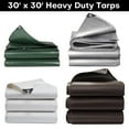 Tarpuling 30'x 30' Heavy Duty White Waterproof Tarp and Cover 12 Mil Multipurpose ...