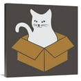 thumbnail image 1 of 30 x 30 in. Cat in a Box - Gray Art Print - BG.Studio, 1 of 1