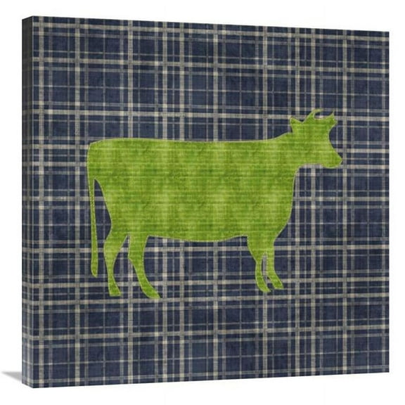 30 x 30 in. Country Style Cow Art Print - BG.Studio