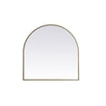 thumbnail image 1 of 30 x 30 in. Metal Frame Arch Mirror, Brass, 1 of 1