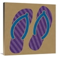 thumbnail image 1 of 30 x 30 in. Summer Fun - Flip Flops Art Print - BG.Studio, 1 of 1