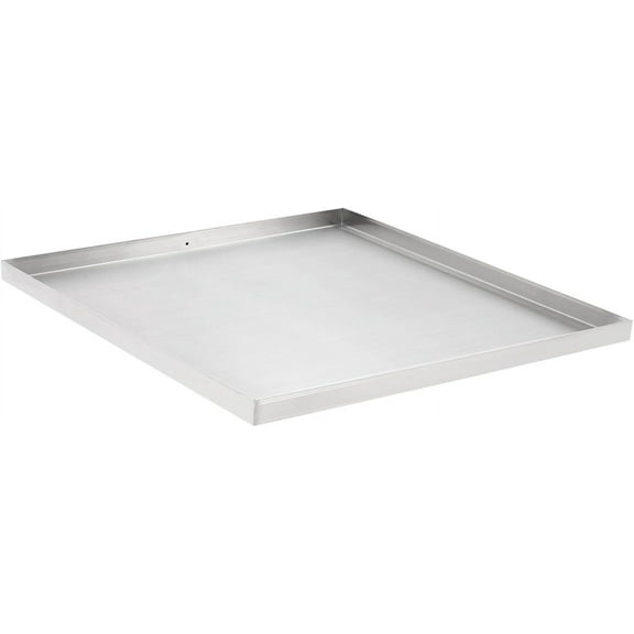 30 x 30 x 1.5 Inch Washing Machine Pan 304 Stainless Steel Washing Machine Drain Pan Heavy Duty Compact Washer Drip Tray with Drain Hole