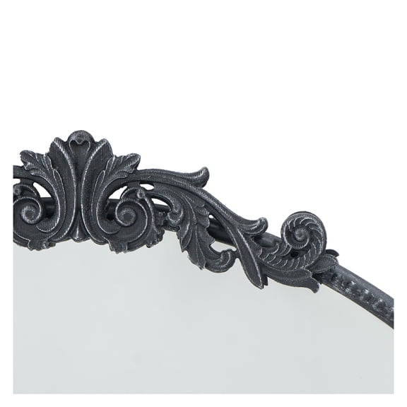 30" x 32" Classic Design Mirror with Round Shape and Baroque Inspired Frame for Bathroom, Entryway Console Lean Against Wall