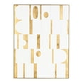 thumbnail image 1 of 30" x 39" Geometric Shape Abstract Framed Wall Art with Gold Accents, by DecMode, 1 of 9