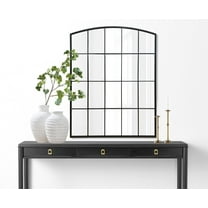 30" x 40" Black Windowpane Wall Mirror