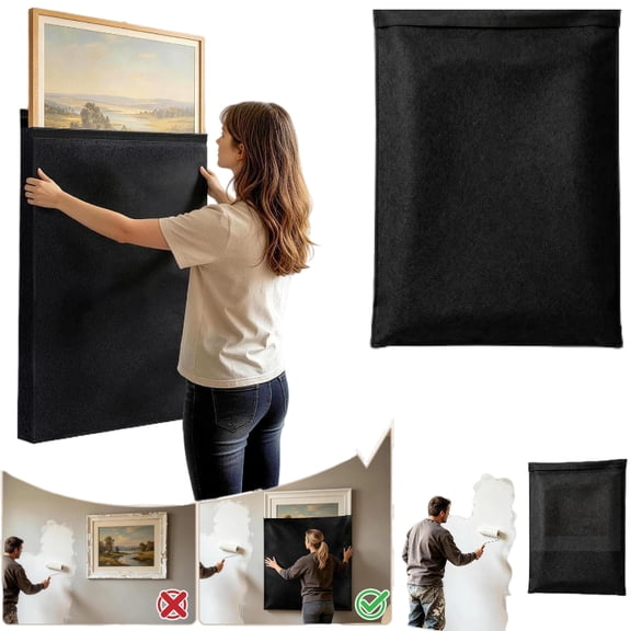 30" x 40" Felt Picture Frame Moving Bag, Mirror & Picture Moving Supplies for Artwork Canvas Painting Frames, Reusable Protective Pouch for Moving Storage