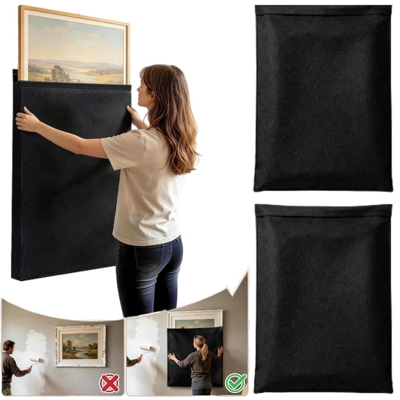 30" x 40" Felt Picture Frame Moving Bag, Mirror & Picture Moving Supplies for Artwork Canvas Painting Frames, Reusable Protective Pouch for Moving Storage