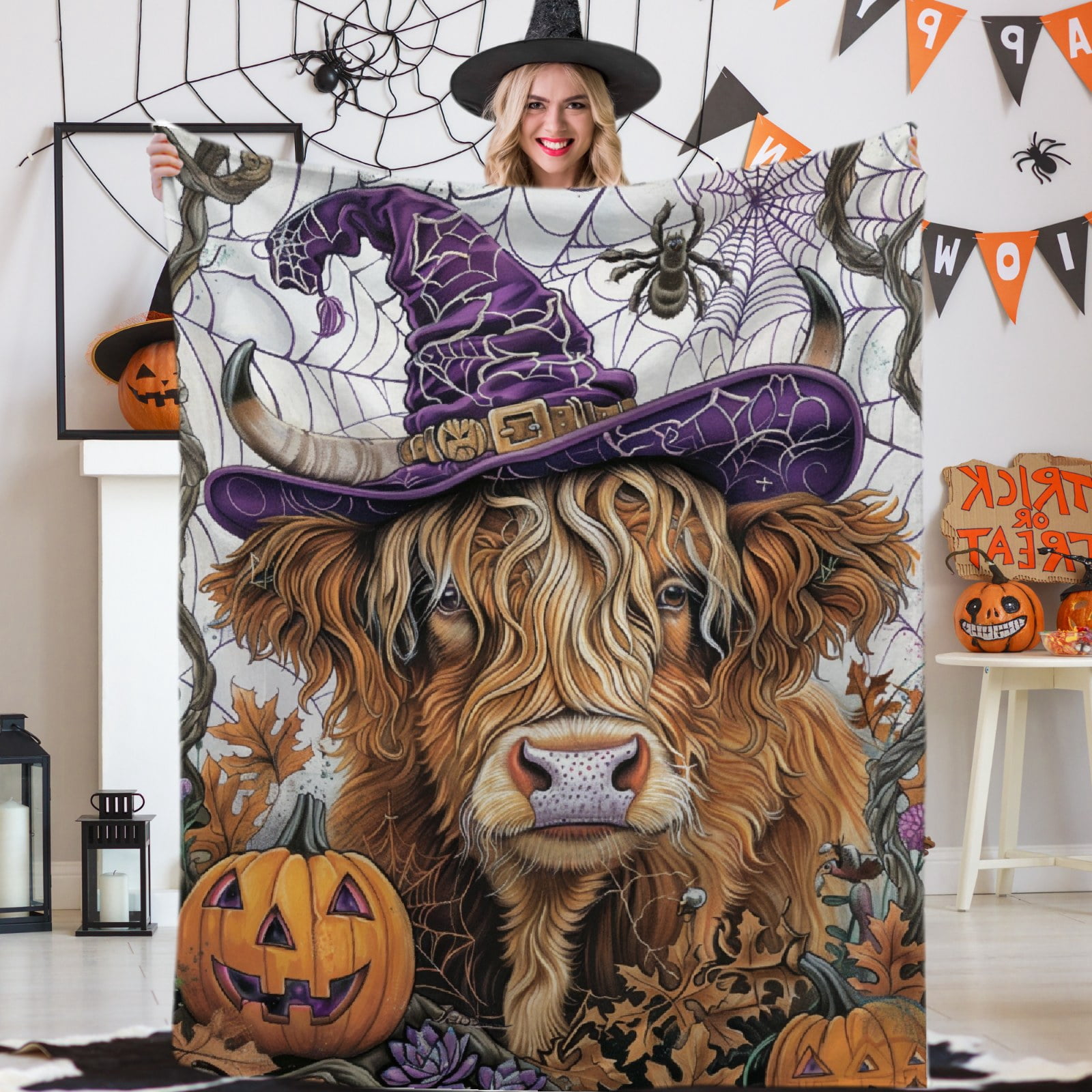 Personalized Witch Fleece Throw Blanket/Quilt - Gift Idea For Halloween/ Witch - 100% Certified Crazy Witch Love Me Or Hate Me Either Way You'll Remember Me