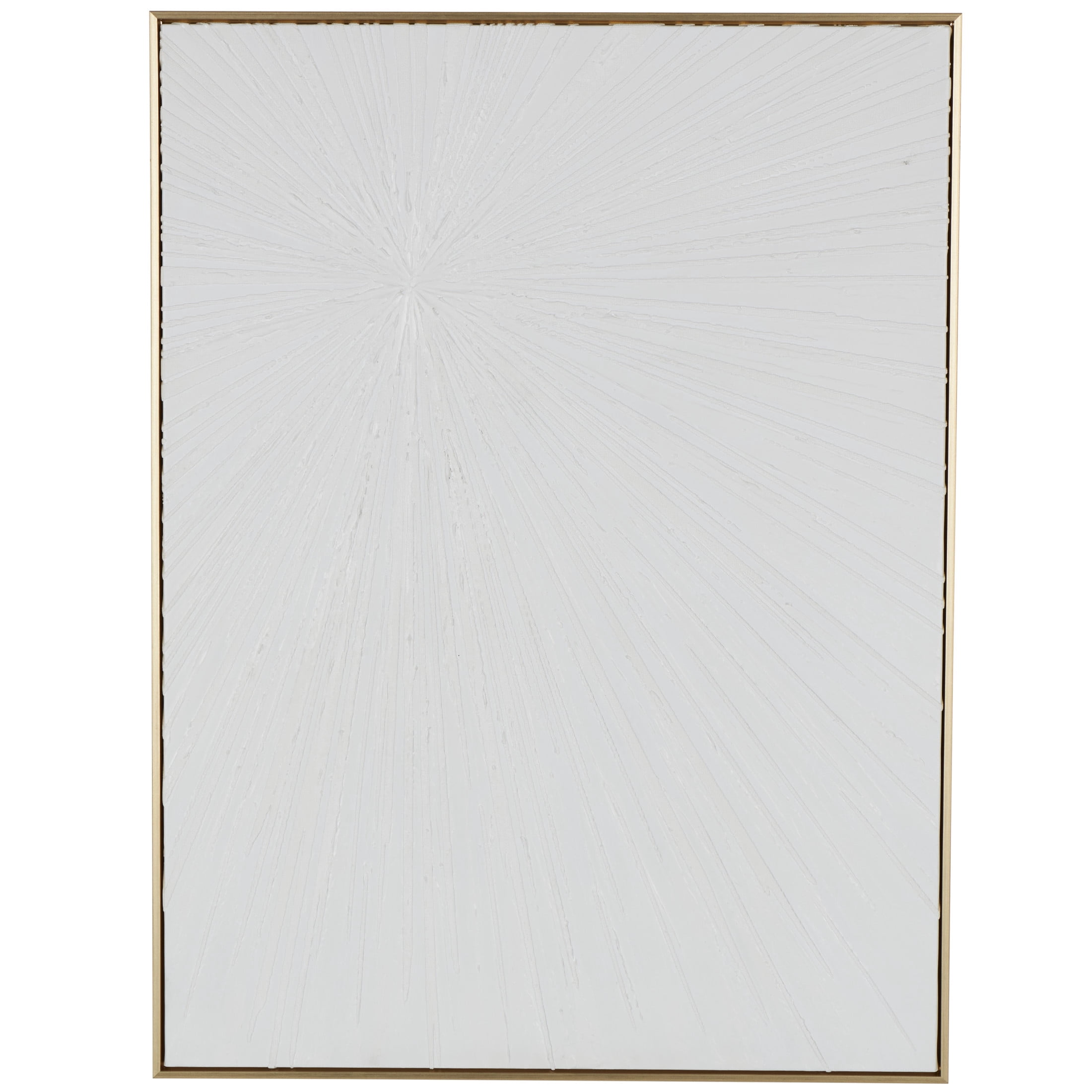 30" x 40" Textured Starburst Framed Wall Art with Gold Frame, by DecMode