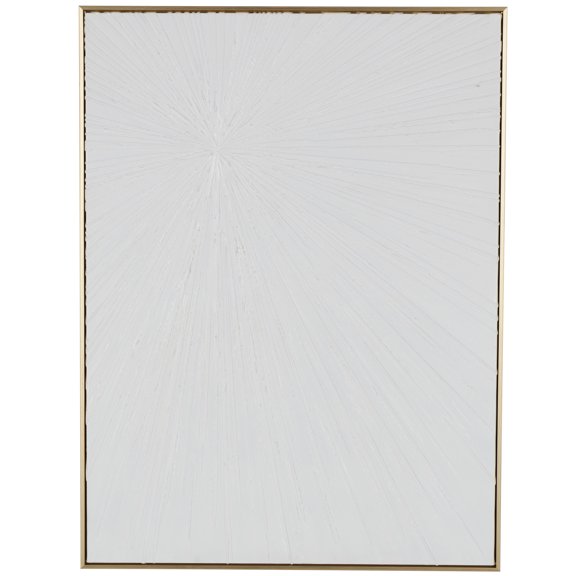 30" x 40" Textured Starburst Framed Wall Art with Gold Frame, by DecMode