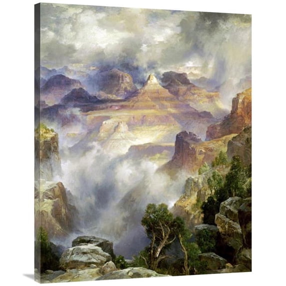 30 x 40 in. Canyon Mists, Zoroaster Peak, Grand Canyon Art Print - Thomas Moran