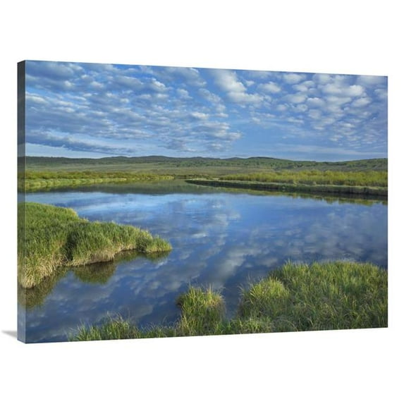 30 x 40 in. Clouds Reflected in the Green River, Bridger-Teton National Forest, Wyoming Art Print - Tim Fitzharris