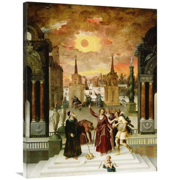 30 x 40 in. Dionysius the Areopagite Converting the Pagan Philosophers Art Print - Antoine Caron