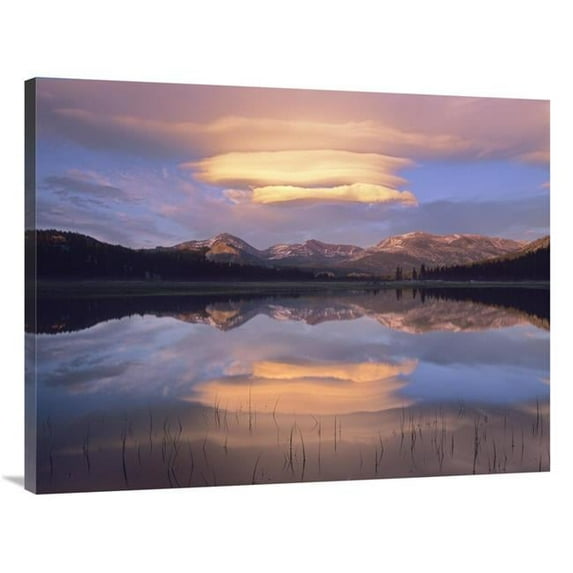 30 x 40 in. Lenticular Clouds Over Mount Dana, Mount Gibbs & Mammoth Peak at Tuolumne Meadows, Yosemite National Park, California Art Print - Tim Fitzharris