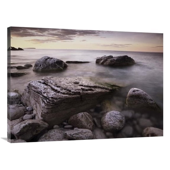 30 x 40 in. Log Dump Beach, Bruce Peninsula National Park, Ontario, Canada Art Print - Tim Fitzharris