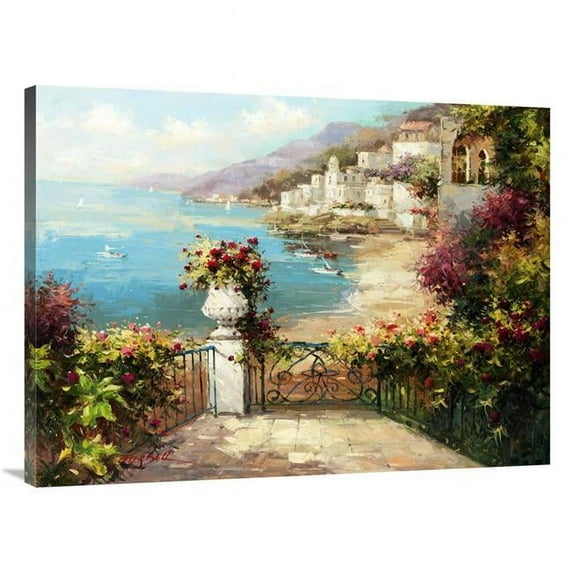 30 x 40 in. Overlooking the Harbor Art Print - Peter Bell