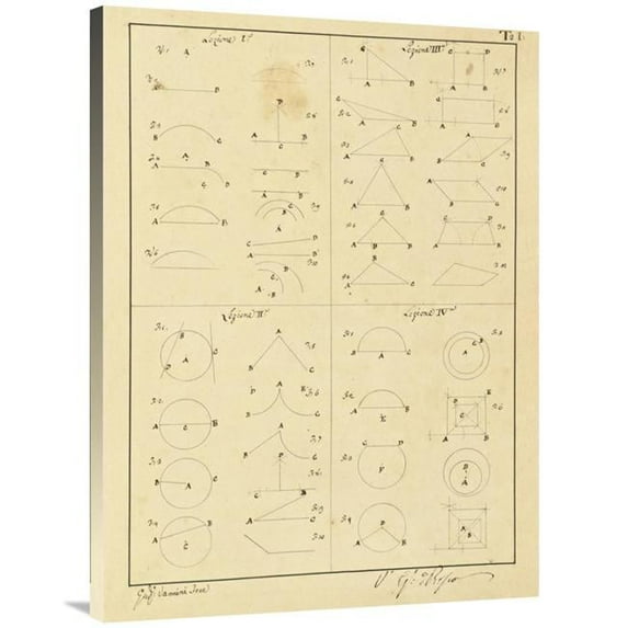 30 x 40 in. Plate 1 for Elements of Civil Architecture, CA. 1818-1850 Art Print - Giuseppe Vannini