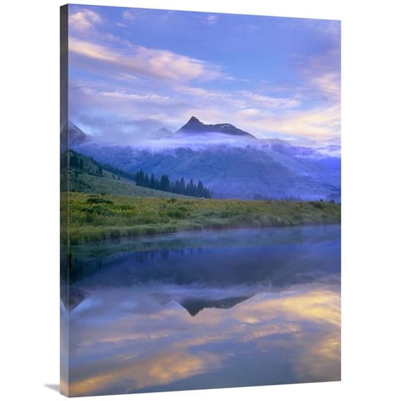 30 x 40 in. Ruby Range Reflected in the Slate River, Colorado Art Print - Tim Fitzharris