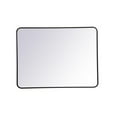 thumbnail image 1 of 30 x 40 in. Soft Corner Metal Rectangular Mirror, Black, 1 of 1