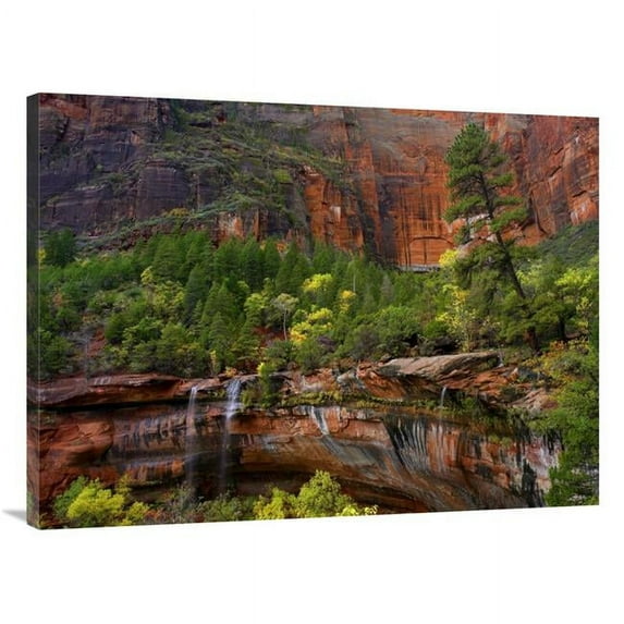 30 x 40 in. Waterfalls At Emerald Pools, Zion National Park, Utah Art Print - Tim Fitzharris