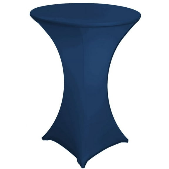 30 x 42 Navy Blue Spandex Highboy Cocktail Cover Banquet Tables Pro