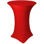 30 x 42 Red Spandex Highboy Cocktail Cover by Banquet Tables Pro