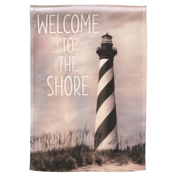 30 x 44 in. Cape Hatters Lighthouse Printed Garden Flag - Large
