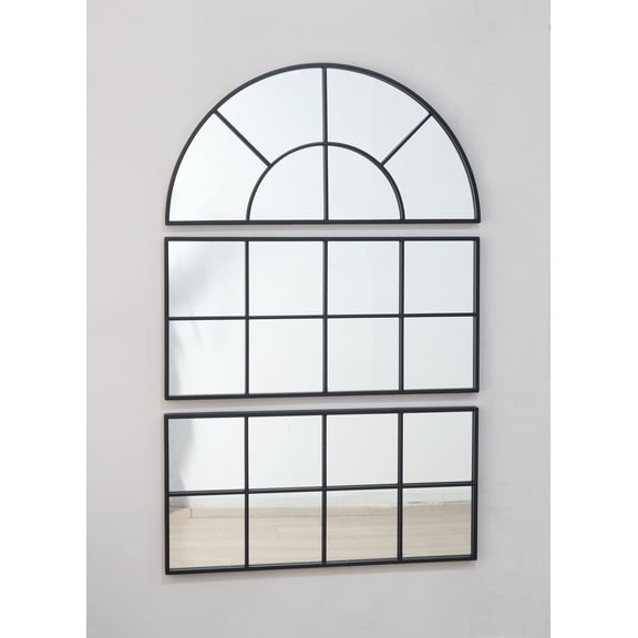 30" x 45" Large Arched Wall Mirror with Three Separate Sections