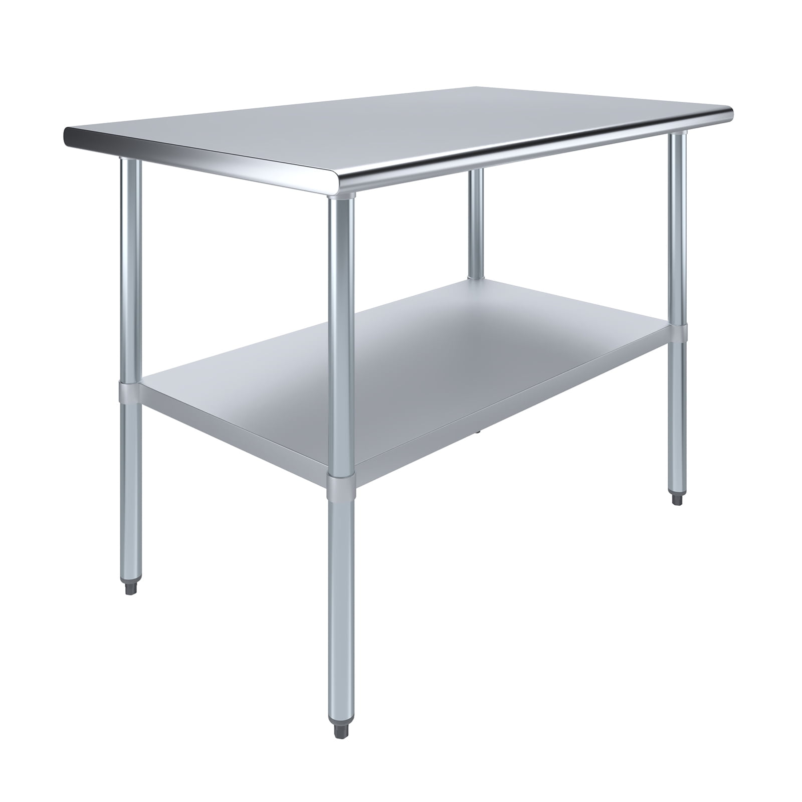 48" Stainless Steel Work Table with Galvanized Undershelf