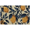 thumbnail image 1 of 30 x 48 in. Lemon Vine Rug - Cream & Blue, 1 of 1