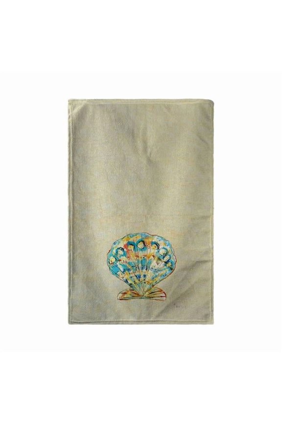 30 x 50 in. Teal Scallop Shell Beach Towel