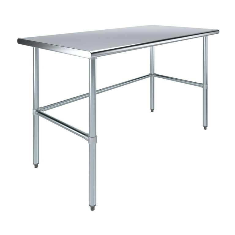 AmGood 30 in. x 60 in. Open Base Stainless Steel Work Table Residential Commercial Walmart