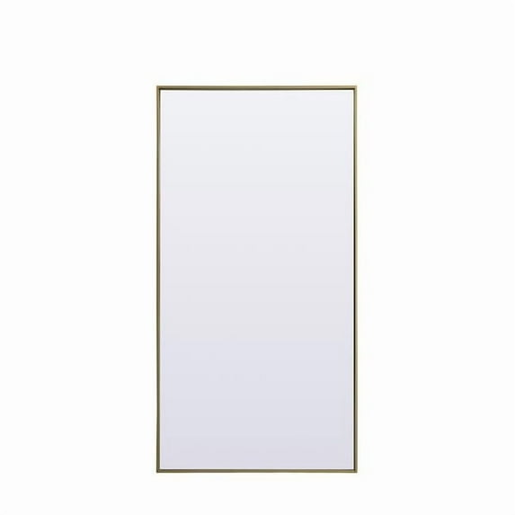 30 x 60 in. Metal Frame Rectangle Full Length Mirror, Brass